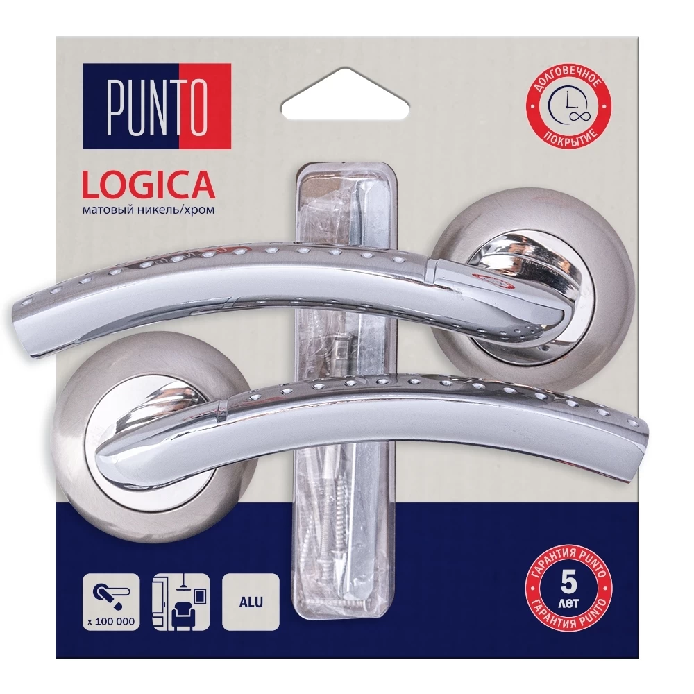 Фото Ручка раздельная LM/A R.TL54.LOGICA/HD SN/CP-3 матовый никель/хром