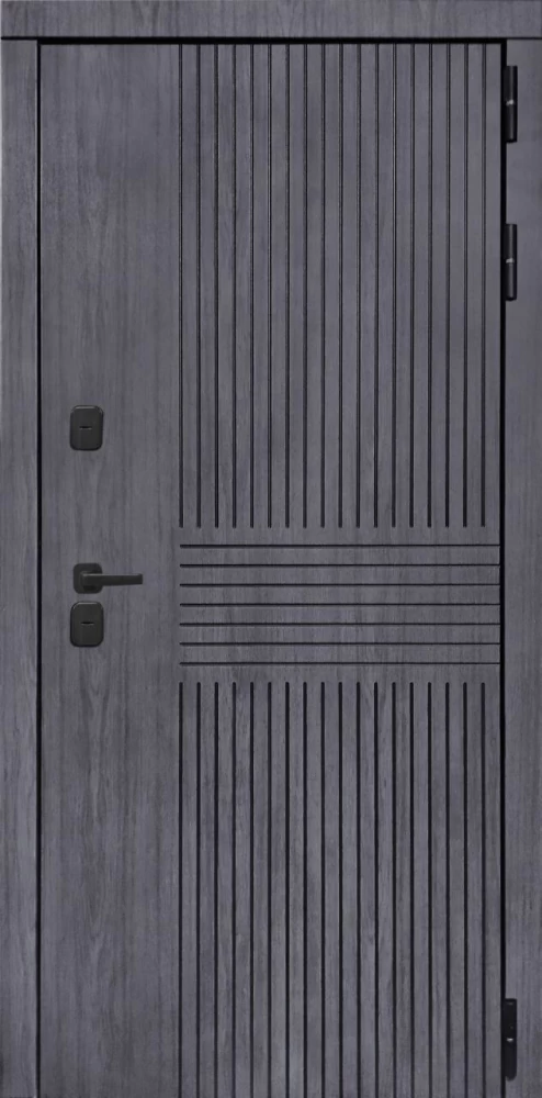 Входная дверь ДвериПРО Берген СБ-1 (лак.черное, 16мм, венге) DPRO196874 внешняя сторона