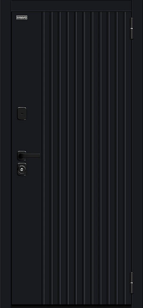 Входная дверь Вижн/SBlack Black Shell/White Silk BR6251 внешняя сторона