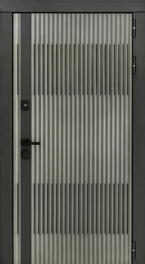 Входная дверь ДвериПРО Elfy Без фрезеровки Дуб арктик горизонт DPRO196715 внешняя сторона