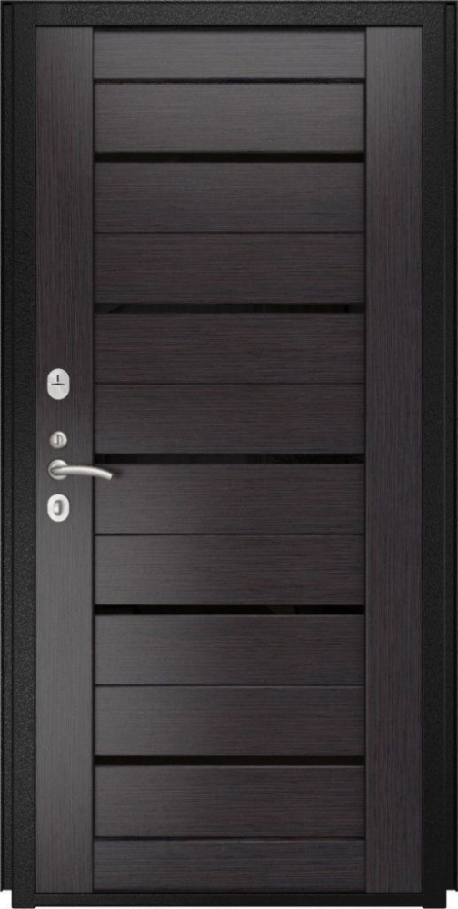 Входная дверь ДвериПРО L-Термо серебро СБ-1 (лак.черное, 16мм, венге) DPRO196872 внутренняя сторона