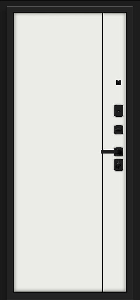 Входная дверь Optim Z-2 Нео Муар черный/Белый BR6179 внутренняя сторона